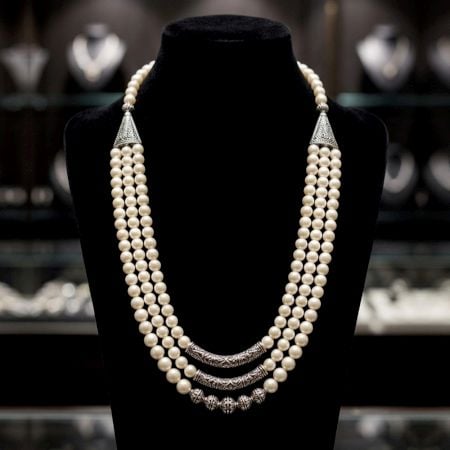 Handcrafted Alloy Metal Glass Bead Boho Necklace